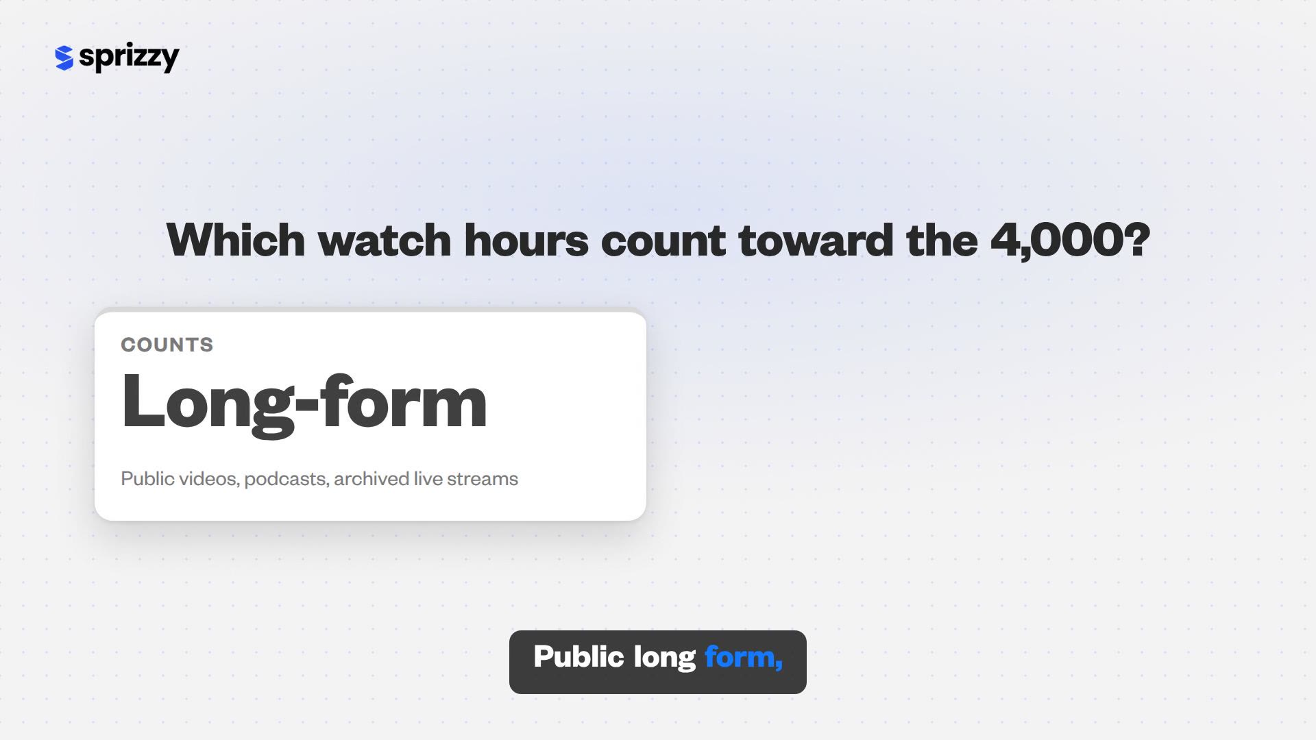 How to Get 4,000 Watch Hours Before February 2027